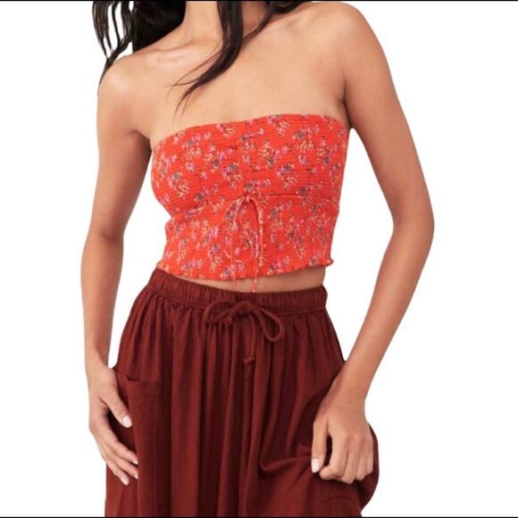 NWT! Free People Maia Convertible Floral Bandeau Top size Medium - Picture 1 of 12